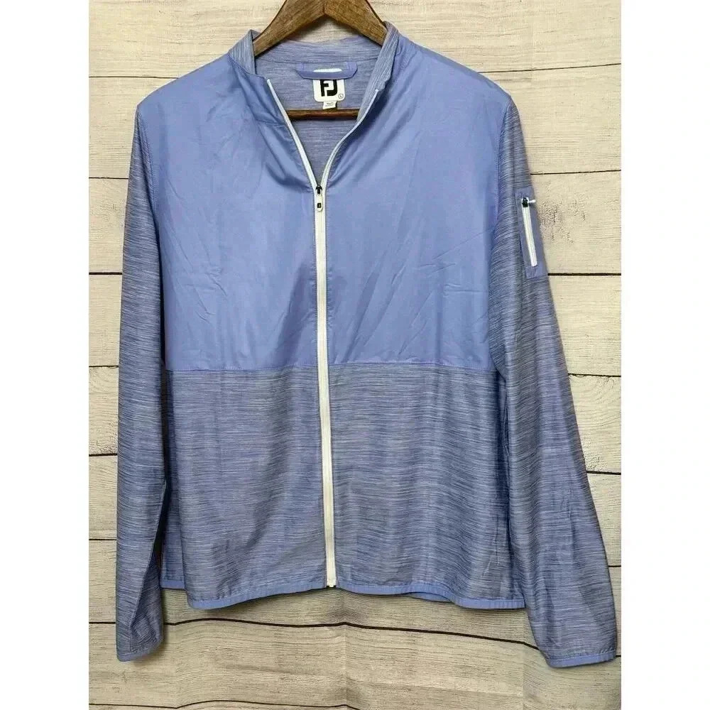 FootJoy Women's Full-Zip Purple Mid-Layer Jacket Size L Space Dye Periwinkle